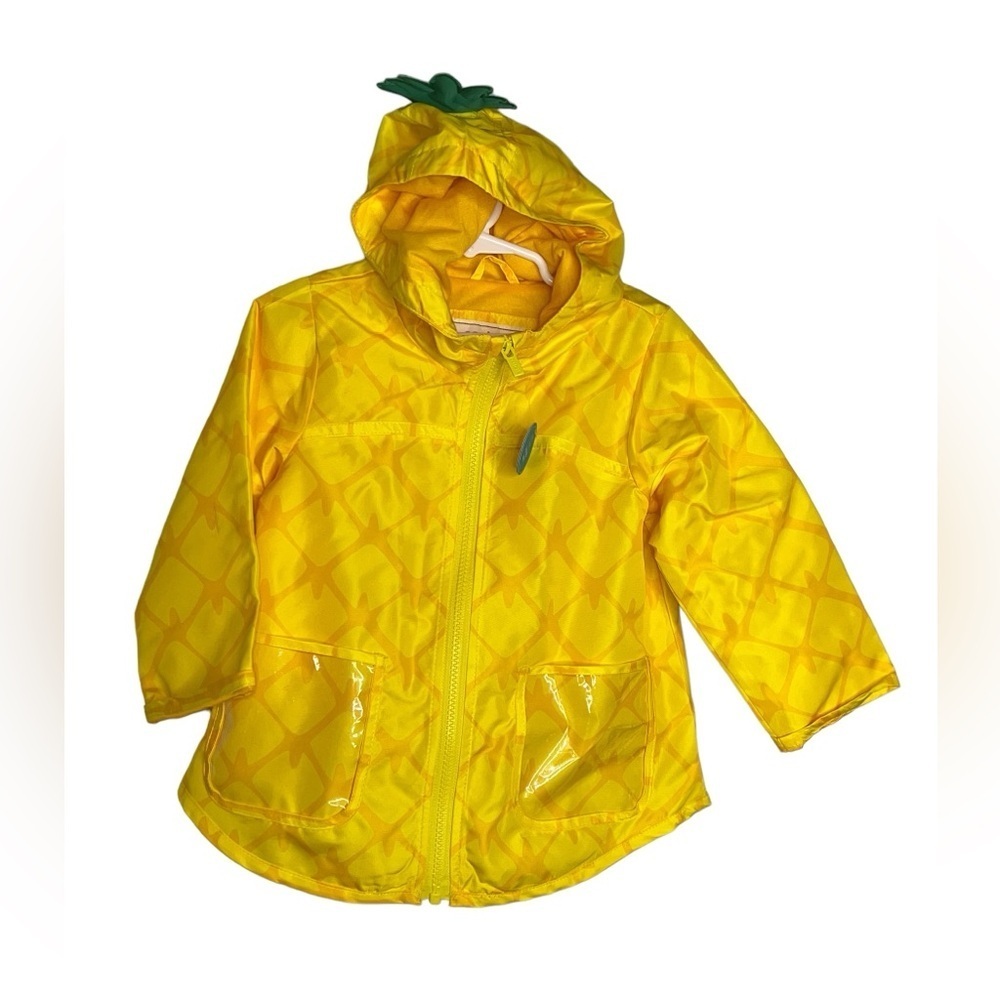 Carters toddler girls yellow pineapple raincoat sz 2T NWT